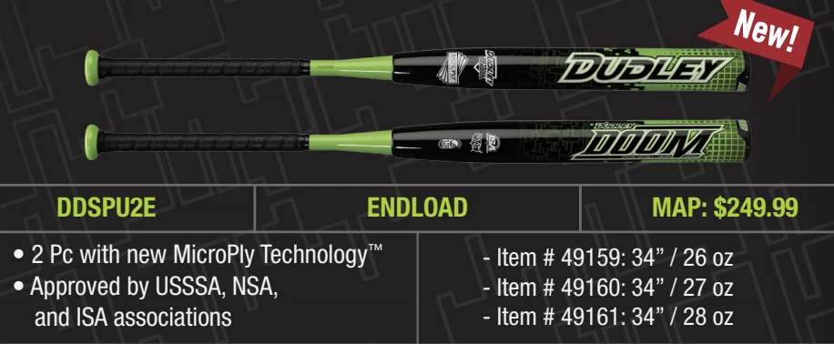 2020 Dudley Doom End-Loaded USSSA Slowpitch Softball Bat: DDSPU2E - Image 2